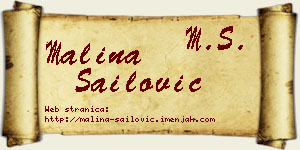 Malina Sailović vizit kartica